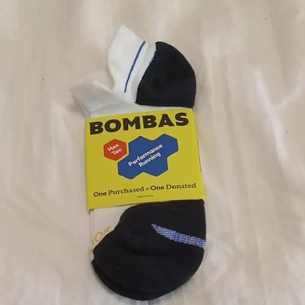 NWT Bombas Women/ Men's Large Black and White Athletic Socks